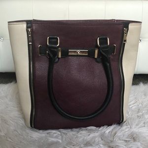 Nude/Violet Large Tote Bag